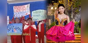 ¡Ternura! Escolares de Huancayo le piden a Yarita Lizeth que sea su madrina de promo: "Acéptanos"
