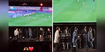 ¡Dos por uno! Transmitieron partido Perú vs. Brasil en pleno concierto: “Qué buen servicio”