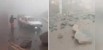 Pasamayito: reportan nuevo deslizamiento de rocas en vía Pasamayito: reportan nuevo deslizamiento de rocas en vía
