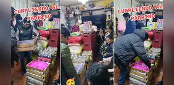 ¡Corte de pelo en Puno! Ciudadanos sorprenden al realizar un sinfín de regalos al futuro padrino ¡Corte de pelo en Puno! Ciudadanos sorprenden al realizar un sinfín de regalos al futuro padrino