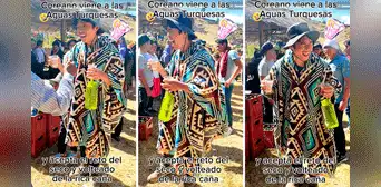 Coreano acepta reto 'seco y volteado' de caña y peruanos reaccionan: “Con eso va a hablar hasta quechua”