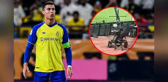 Cristiano Ronaldo 'fusiló' a camarógrafo y lo dejó tambaleando tras fallido remate de tiro libre Cristiano Ronaldo 'fusiló' a camarógrafo y lo dejó tambaleando tras fallido remate de tiro libre