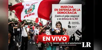 Marcha por la democracia EN VIVO: sigue aquí la movilización contra el Congreso Marcha por la democracia EN VIVO: sigue aquí la movilización contra el Congreso