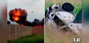 Muere niña al estrellarse un avión contra el auto de su familia durante una exhibición aérea | VIDEO
