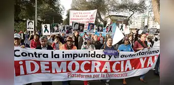 Marcha en Lima fue contra desactivación de la Junta Nacional de Justicia Marcha en Lima fue contra desactivación de la Junta Nacional de Justicia