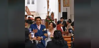 Recién casados sorprenden en iglesia con canción de Dragón Ball GT: "Corazón encantado"