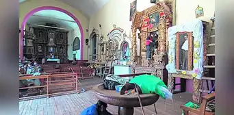 Puno: Limpieza y restauración en el templo San Pedro de Nuñoa