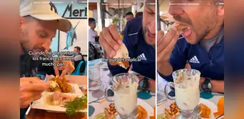 Joven lleva a extranjero a restaurante para que pruebe CEVICHE y él prefiere comerlo con pan