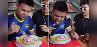 Ecuatoriano dice que el ceviche es de su país, pero prueba el de Perú y opina : “Me quedo con el peruano” Ecuatoriano dice que el ceviche es de su país, pero prueba el de Perú y opina : “Me quedo con el peruano”