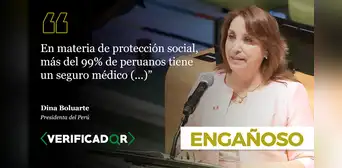 Dina Boluarte exageró la cantidad de asegurados ante Naciones Unidas: no son “más del 99%”