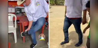 El Paisa visitó su excolegio en Piura y regaló sus propias zapatillas a joven: "Eres esperanza" El Paisa visitó su excolegio en Piura y regaló sus propias zapatillas a joven: "Eres esperanza"