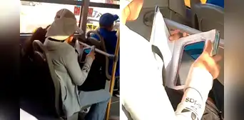 Mujer sorprende con peculiar estrategia para evitar que le roben su celular en el bus: “Es una genio” Mujer sorprende con peculiar estrategia para evitar que le roben su celular en el bus: “Es una genio”