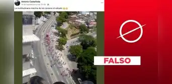 No, esta foto no corresponde a la 'Marcha por la democracia' ni fue tomada en Perú en 2023 No, esta foto no corresponde a la 'Marcha por la democracia' ni fue tomada en Perú en 2023