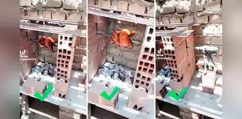 Hombre usa un taladro para asar su rico POLLO A LA BRASA y usuarios reaccionan: “Lo busca la NASA”