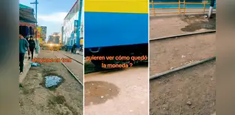 Tren pasa sobre una moneda de 10 céntimos y sorprende con el resultado: “Parece una medalla”