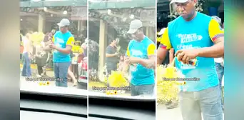 Joven sale a comprar FLORES AMARILLAS naturales y descubre a vendedor pintándolas con SPRAY Joven sale a comprar FLORES AMARILLAS naturales y descubre a vendedor pintándolas con SPRAY