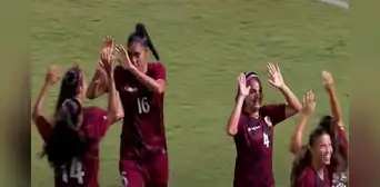 Gabriela García anota golazo de cabeza para el 1-0 de Venezuela en amistoso contra Uruguay