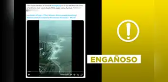 Fuerte oleaje del video viral no fue por el reciente tifón en China