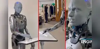 El robot Ameca dibuja un gato y se 'enoja' porque quedó feo: "Si no te gusta, no sabes de arte" El robot Ameca dibuja un gato y se 'enoja' porque quedó feo: "Si no te gusta, no sabes de arte"