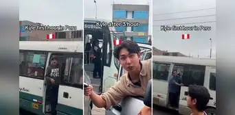 Coreano en Perú queda sorprendido con los cobradores de combi y los imita: “Carro vacío, sube, sube”
