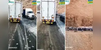 Ciudadanos saquean camión de leche que se despistó en carretera de Arequipa