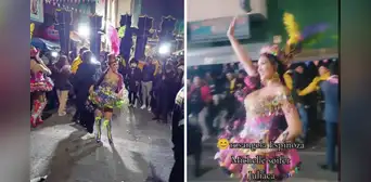Rosángela Espinoza y Michelle Soifer deleitaron en pasacalle de Virgen de las Mercedes en Puno Rosángela Espinoza y Michelle Soifer deleitaron en pasacalle de Virgen de las Mercedes en Puno