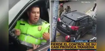 Chorrillos: agente PNP presuntamente ebrio choca contra vivienda y provoca fuga de gas Chorrillos: agente PNP presuntamente ebrio choca contra vivienda y provoca fuga de gas