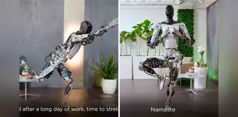 Tesla ‘humaniza’ más a su robot Optimus y ya aprendió a hacer estas posturas de yoga Tesla ‘humaniza’ más a su robot Optimus y ya aprendió a hacer estas posturas de yoga