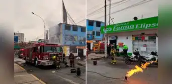 SJL: incendio consumió la vivienda de una bombera en la avenida Próceres de la Independencia