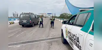 Tumbes: policías cuidan frontera ante posible ingreso de ‘Niño’ Guerrero