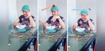 Peruano prueba ceviche en su primer día en Ecuador y su reacción se vuelve viral: “¿Tomate?” Peruano prueba ceviche en su primer día en Ecuador y su reacción se vuelve viral: “¿Tomate?”