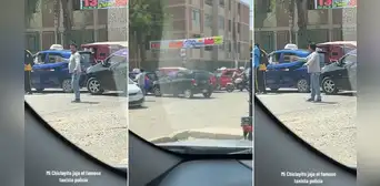 Taxista hace de policía y ordena el tránsito en Chiclayo: "El poli obedece la orden"