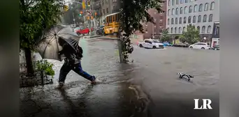 Fuertes lluvias en Nueva York afectan a 25 millones de ciudadanos por inundaciones de hasta 17 cm Fuertes lluvias en Nueva York afectan a 25 millones de ciudadanos por inundaciones de hasta 17 cm