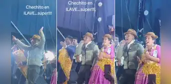 Chechito cantó y cautivó a los invitados de una festividad en Puno: “¡Qué dice el frío!”