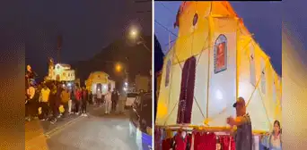 Escolares de Cañete fabrican impresionante antorcha con forma de iglesia: “Llevaron todo el Vaticano” Escolares de Cañete fabrican impresionante antorcha con forma de iglesia: “Llevaron todo el Vaticano”