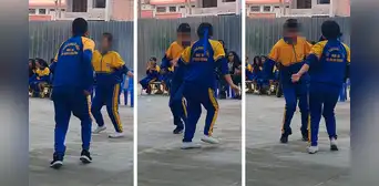 Escolares se baten en duelo de carnaval cajamarquino: “Mis rodillas” Escolares se baten en duelo de carnaval cajamarquino: “Mis rodillas”