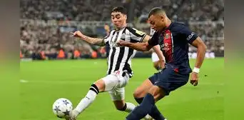 Con gol de Miguel Almirón, Newcastle aplastó por 4-1 al PSG de Kylian Mbappé en Champions League