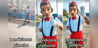 Captan a 'Pinocho' vendiendo dulces en buses de Carabayllo y usuarios bromean: “Se le escapó a Gepetto”