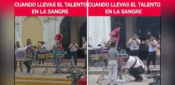 Niño lidera banda musical en fiesta patronal de Lambayeque y causa furor: "Talento en la sangre"