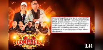 Los Cómplices de la Cumbia denuncian públicamente que delincuentes usan su nombre para estafar