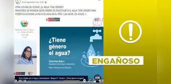 El Gobierno peruano no analizó el género de la palabra “agua” en ponencia El Gobierno peruano no analizó el género de la palabra “agua” en ponencia
