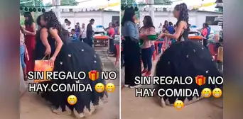 Quinceañera celebra su cumpleaños y se vuelve viral por singular regla: “Sin regalo no hay comida”