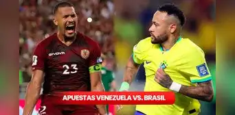 Apuestas del Venezuela vs. Brasil: ¿cuánto paga el triunfo de la Vinotinto por las Eliminatorias? Apuestas del Venezuela vs. Brasil: ¿cuánto paga el triunfo de la Vinotinto por las Eliminatorias?