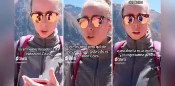 Turista rusa expresa su descontento al visitar el Colca en AREQUIPA: "¿Este es el cañón?" Turista rusa expresa su descontento al visitar el Colca en AREQUIPA: "¿Este es el cañón?"
