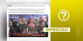 Video no expone a Hamás agradeciendo a Irán por armamentos en octubre de 2023