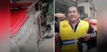 SJM: mototaxista secuestra a fiscalizador de 60 años y choca vehículo donde se trasladaban