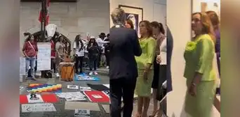 Peruanos en Alemania confrontan a Dina Boluarte: “¿Cuántos muertos quieres para que renuncies?” Peruanos en Alemania confrontan a Dina Boluarte: “¿Cuántos muertos quieres para que renuncies?”