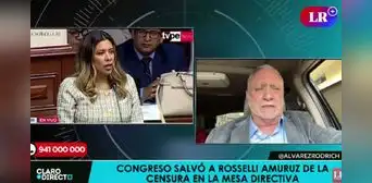 Álvarez Rodrich sobre blindaje a Rosselli Amuruz: “Ella representa la mediocridad del congreso”