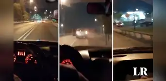 Jóvenes graban a sujeto que choca y atropella todo a su paso: "Está matando a todo el mundo"
