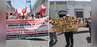 Arequipa: diversos gremios salen a protestar contra Dina Boluarte y el Congreso Arequipa: diversos gremios salen a protestar contra Dina Boluarte y el Congreso